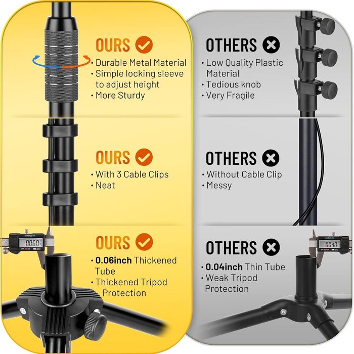 Підставка для мікрофона 2-в-1 з кріпленням для телефону та трьома кліпсами для мікрофону - CY0311