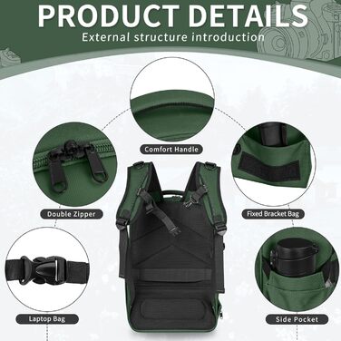 Армійський рюкзак для фотокамери з відділенням для ноутбука 15.6