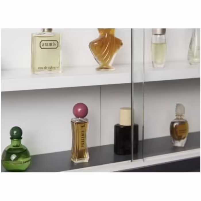 Inter Link - Collector's Display Cases - Hanging Display Case - Wall Shelf - Glass Display Case - Wall Display Case - Hanging Shelf - Showcase - MDF - Gray/White (80x60x9.5 cm) Collecty Gray Gray, White