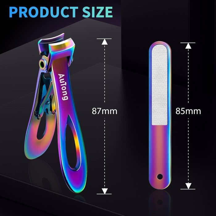 Професійний набір для стрижки нігтів для сім'ї, великий, кольоровий (радуга)