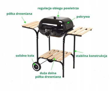 Вугільний гриль Lund 40 x 45 см