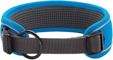 Нашийник для собак HUNTER DIVO, нейлон, розмір S, світло-блакитний/сіро-бірюзовий