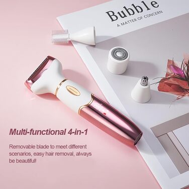 Електричний жіночий набір для гоління 4-в-1: гоління тіла, бікіні, ніг та обличчя, USB-зарядка