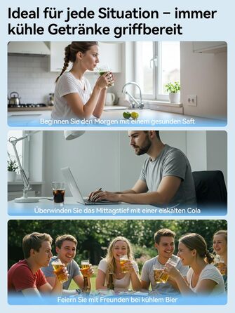 Холодильник для напоїв Devoko 93L з LED-підсвіткою RGB, регульовані полиці, для дому, офісу, вечірок та HoReCa, міні-бар, чорний