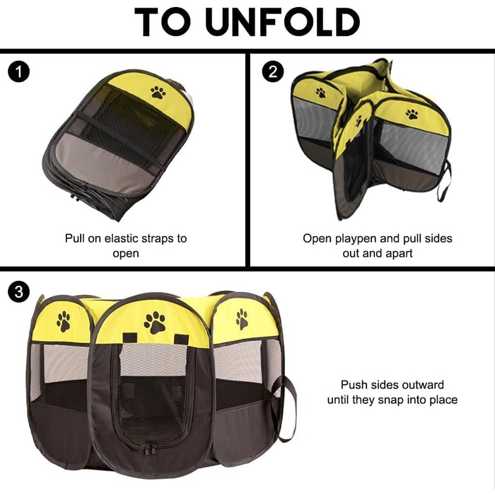 Клітка-загін для собак та цуценят, складана, 73x73x43 см, зелений