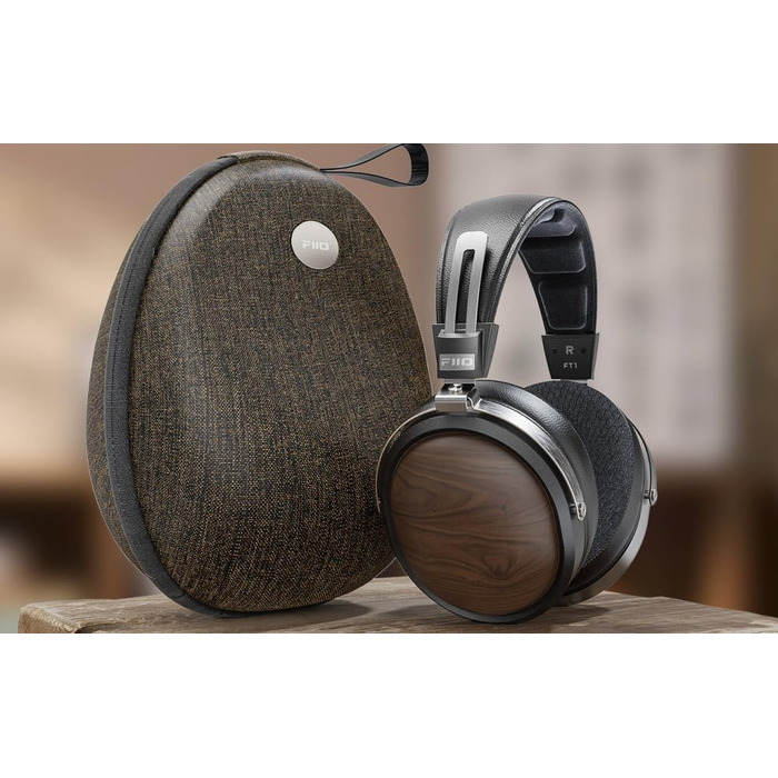 Навушники FiiO FT1 32Ω з великими динамічними драйверами та дерев'яними корпусами (Чорний)