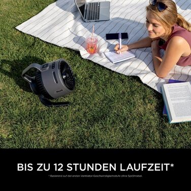 Вентилятор Shark FlexBreeze HydroGo – портативний, тихий, для дому та вулиці, 5 швидкостей, FA050EU