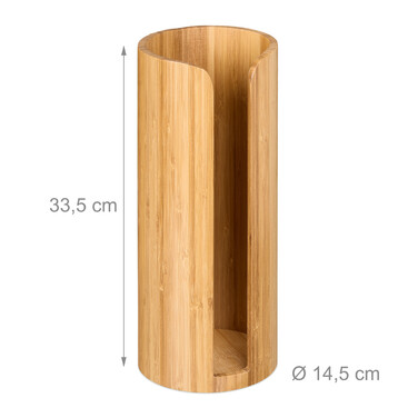 Relaxdays Toilet Paper Holder made of Bamboo