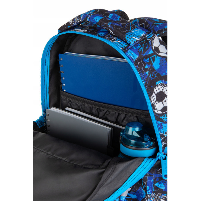 Багатовідсінковий шкільний рюкзак CoolPack (білий, чорний, синій), 21 л