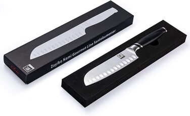 Кухонний ніж Zayiko NAMI Santoku: професійний, 30.5 см, з лезом 17 см з нержавіючої сталі та ергономічною ручкою ABS