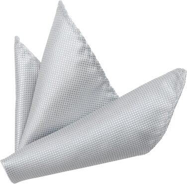 Метелик чоловічий DonDon сріблястий з нагрудною хустинкою, регульований розмір