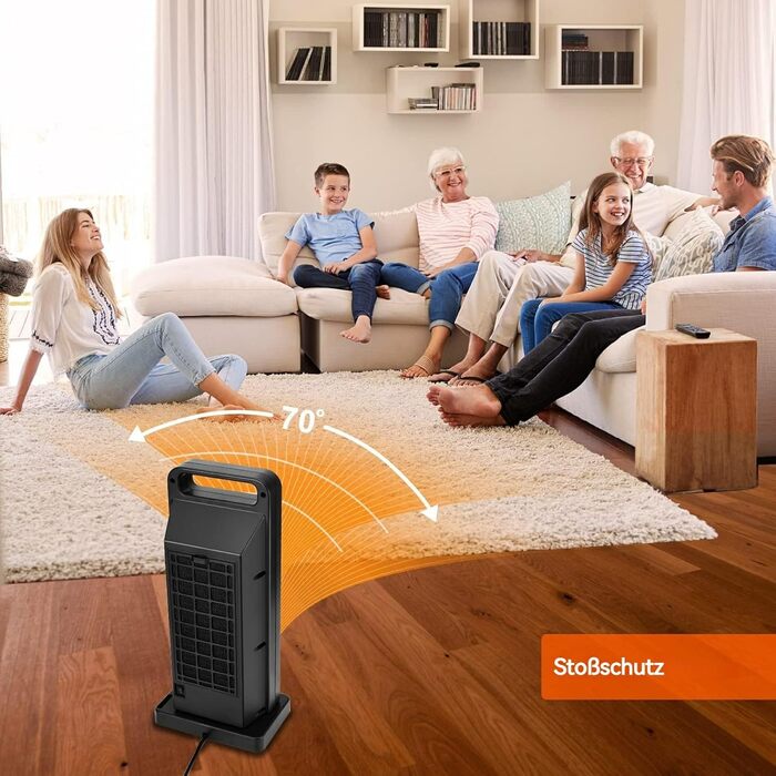 Керамічний обігрівач Miavogo 2000W: Енергозбереження, тиха робота, 3 режими, таймер, захист від перегріву. Підходить для офісу, вітальні, спальні, ванної кімнати