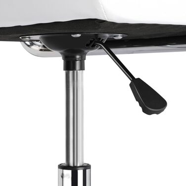 Офісне крісло Yaheetech з регулюванням висоти та знімними підлокітниками, штучна шкіра, білий колір