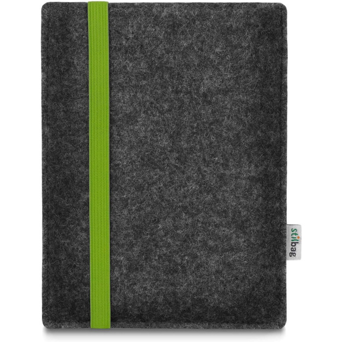 Чохол для Kindle Paperwhite 7 (Amazon) | Шкіряний чохол з ворсового фетру, Made in Germany (Антрацит - зелений)