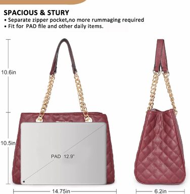 Сумка жіноча Montana West середнього розміру на ланцюжку, Hobo, червоний 040cranberry