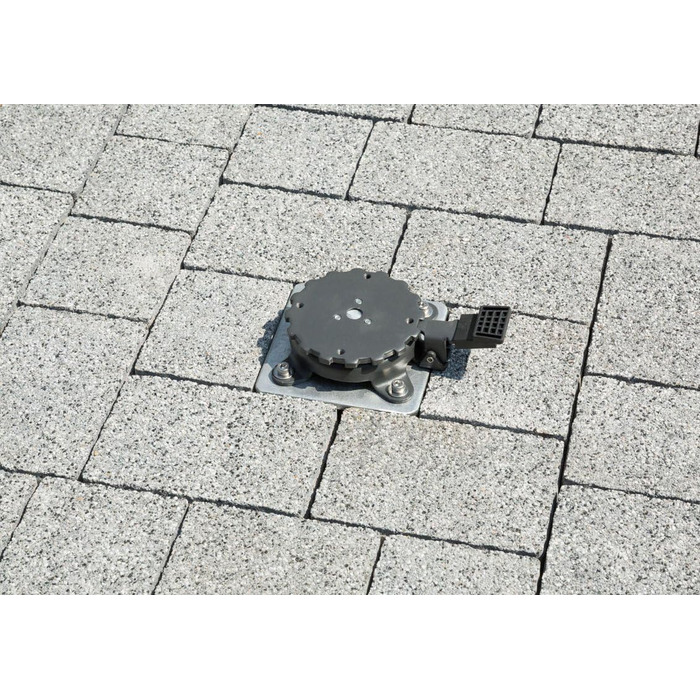Schneider Universal Base Plate for Gazebo/Parasol Umbrellas, 897-00, for embedding in concrete, 3.8 kg, Silver