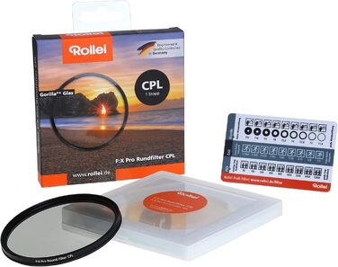 Фільтр Rollei F:X Pro Rundfilter ND 1000 - нейтральний сірий фільтр з Gorilla Glass, 77 мм (CPL/POL)