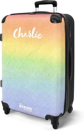 Дитячий валіза-тролей з іменем, 55x40x20см - валіза для ручної поклажі, валіза-тролей для хлопчиків, легкий валіза з принтом 