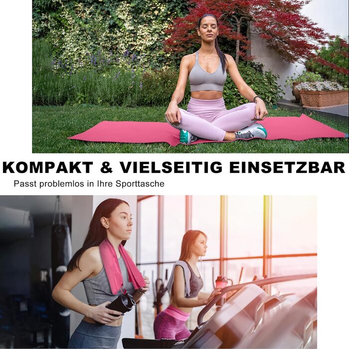 Рушник з мікрофібри HiiPeak: компактний, легкий, швидковисихаючий (80 x 40 см, Рожевий)