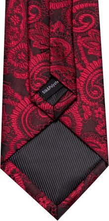 Набір краваток для чоловіків: краватка, нагрудна хустинка, краваття, затискачі для краваток, застібка для краватки, 5 шт. чорний/червоний, для весілля, формальний стиль