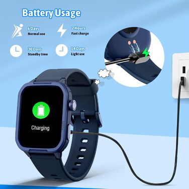 Дитячий розумний годинник Kinder Smartwatch для хлопчиків та дівчаток. Активність, серцевий ритм, сон, IP68, водонепроникність, 19 спортивних режимів.