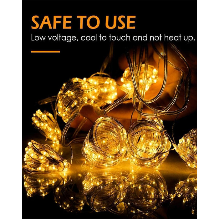 Ланцюжок-завіса світлодіодна 3x3м, 300 LED, USB, 8 режимів, пульт, IP65, тепле світло, для декору, свята, вечірки