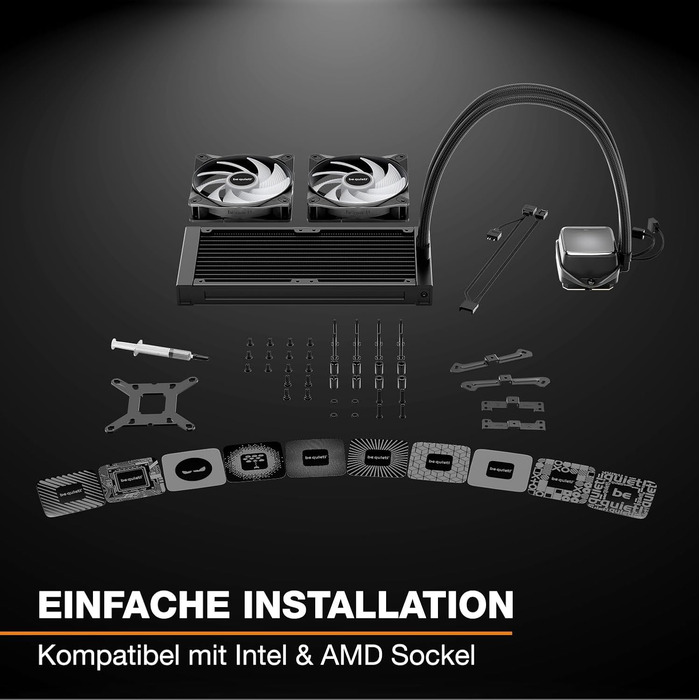 Система водяного охолодження be quiet! Pure Loop 3 LX 240mm - для AMD/Intel, 2x 120mm вентилятори, тиха помпа