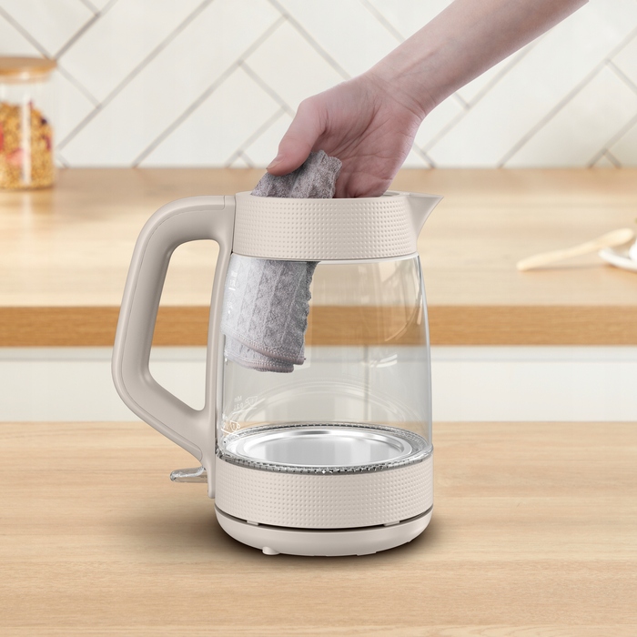 Електричний чайник Tefal KO2G0BE0, 2000 Вт, 1,7 л, прозорий