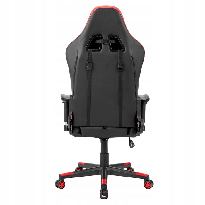 Ігрове крісло Velaco FURY-BL-RD, штучна шкіра, чорно-червоне