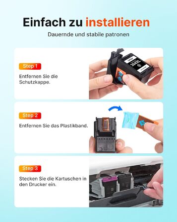 Комплект картриджів HP 304 / 304XL (чорний та кольоровий) для принтерів HP DeskJet 2600, 2620, 3700, 3720, 3750, 3760 та HP Envy 5010, 5020, 5030, 5032 — сумісні