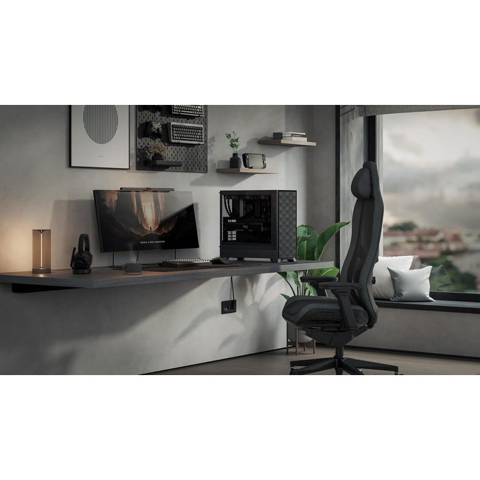 Корпус для ПК Fractal Design Pop Air 2 Black TG Mesh ATX, 3x 120 мм вентилятори, чорний, загартоване скло