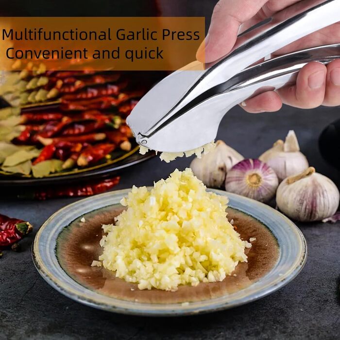 Преса для часнику та імбирю OhanaBeach® з нержавіючої сталі, довговічна та зручна у використанні
