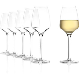 Stölzle Lausitz White Wine Glasses Experience 6-Piece Set, 285 ml – High-quality wine glasses ideal for white wine & aperitif – Elegant white wine bowl made of crystal glass – dishwasher-safe & Made in Germany