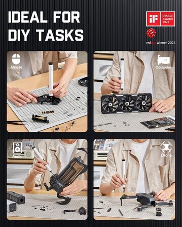 Акумуляторний шуруповерт Fanttik E1 MAX, 50 в 1, прецизійний набір з магнітом, 2 швидкості, для ремонту iPhone, ноутбуків, окулярів