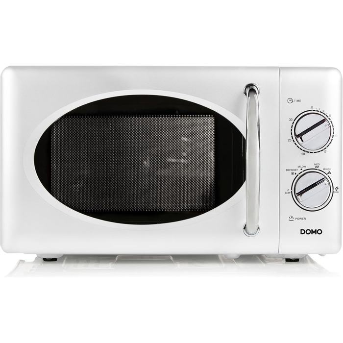 Мікрохвильова піч DOMO DO3125 Retro, 25 л, 900 Вт, біла
