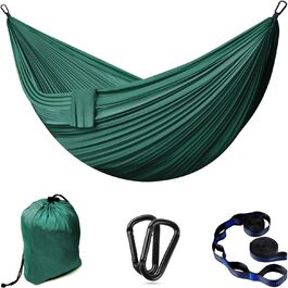 Гамак для відпочинку на природі: двомісний, 300x200 см, ультралегкий, до 300 кг, нейлон, дихаючий, для кемпінгу, саду, пляжу