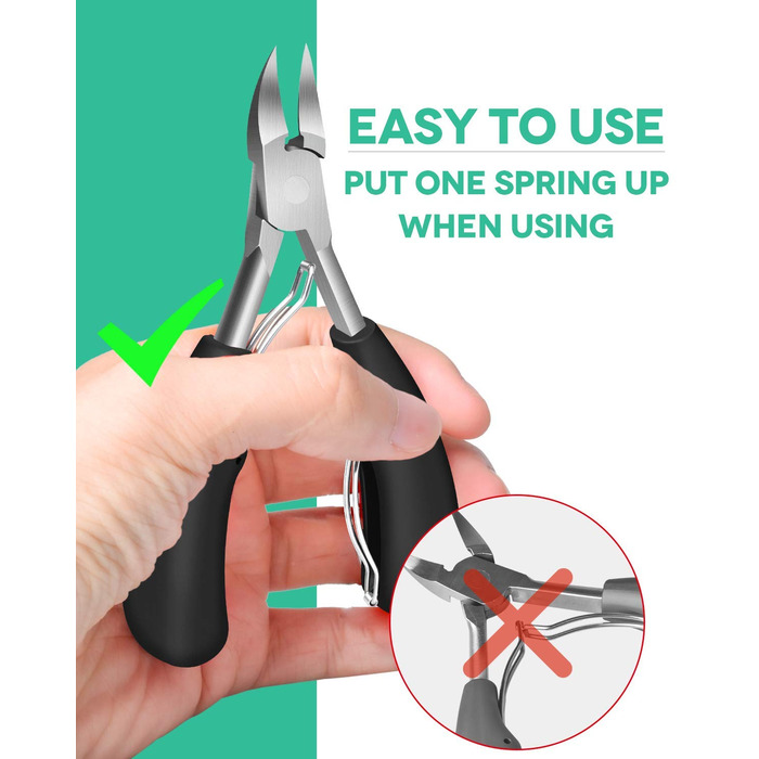 Набір для манікюру та педикюру Softale: професійний набір для догляду за нігтями, видалення врослих та твердих мозолів, 6 предметів