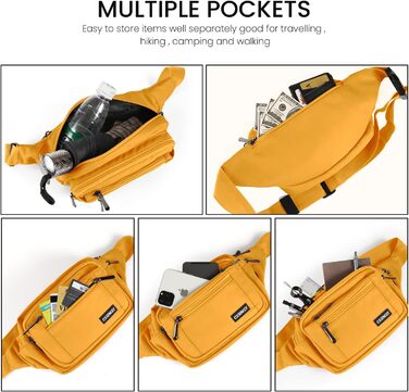 Жовта бананка/поясна сумка для жінок та чоловіків, універсальний розмір