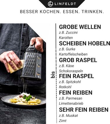 Терка кухонна зі сталі нержавіючої з контейнером, 23x14 см. Багатофункціональна терка для кухні, безпечна та зручна у використанні.