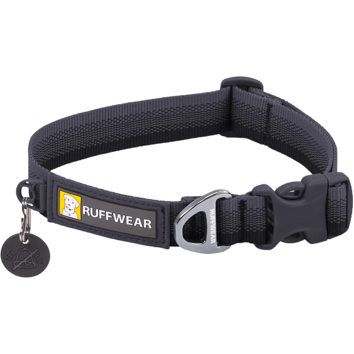 Нашийник для собак Ruffwear Front Range з V-подібним кільцем, регульований, зручний, м'який, для собак, з кільцем для повідка, 11'-14' (Базальтовий Grey, 20'-26')
