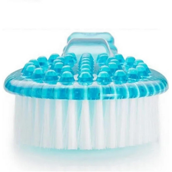 Back Brush 2 Pieces Bath Brush with Long Handle Shower Exfoliating Brush Body Scrub Back Massaging Brushes For Bathing (Green)