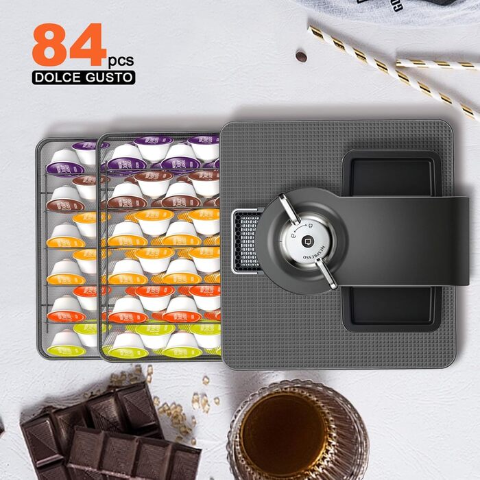 Підставка для капсул кави Masthome 3-ярусна для Dolce Gusto, 108 капсул, чорна