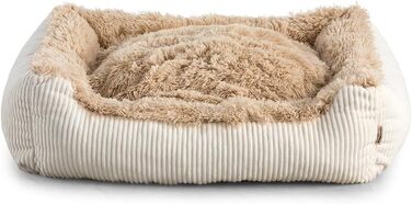 Gutekissen® Лежанка для собак середніх порід - м'яка, знімний чохол, колір бежевий, розмір L (90x75 см)