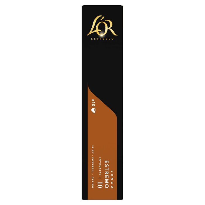 Кавові капсули L'OR Espresso Lungo Estremo для Nespresso, 100 капсул (10 паків по 10 шт)