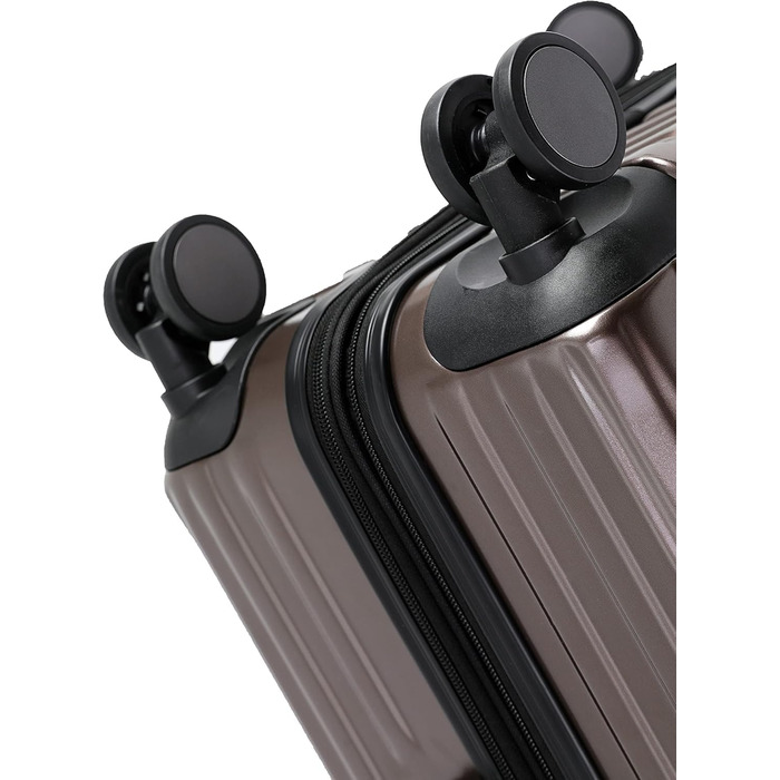 Валіза-набір 3шт з TSA-замком, розширювана, телескопічна ручка, жорсткий корпус (Кофе)