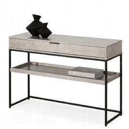 Консольний столик Mebel-Partner бетон, чорний матовий, 110 x 76,5 x 35 см