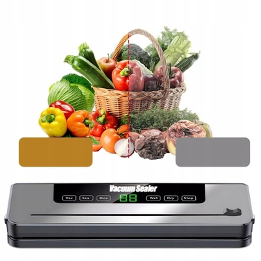 Вакууматор для продуктів, вакуумний пакувальник + 50 пакетів