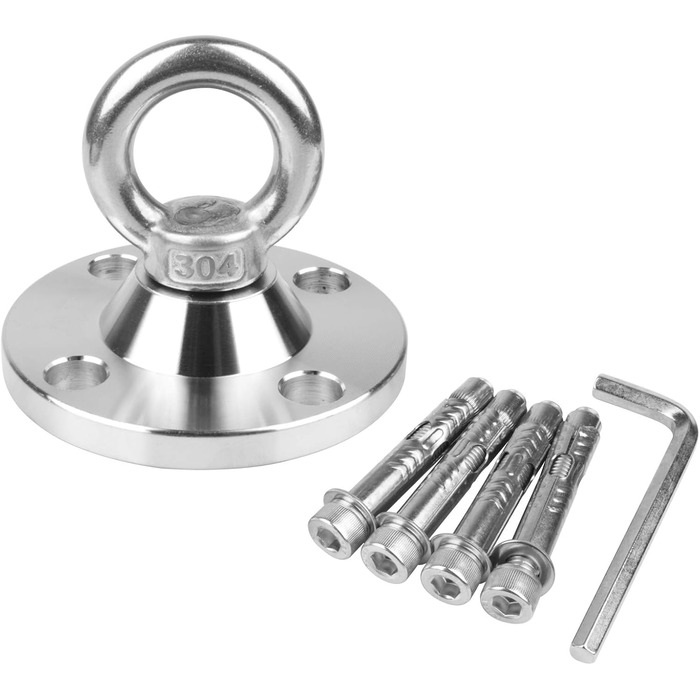 TSSS 360 Degree Swivel Ceiling Hook Swing Set Punching Bag Hammock - Up to 500kg Load Capacity Stainless Steel Wall Swivel Hook, Hook Base, Hanging Swing, Yoga Hook