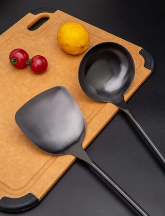 Набір кухонного силікону Kellet: лопатка-ложка з нержавіючої сталі 304, 36.2-38.1 см