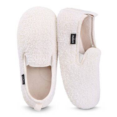 Тапочки жіночі зимові теплі з піною Memory Foam та антиковзною підошвою, 38/39 EU, білі